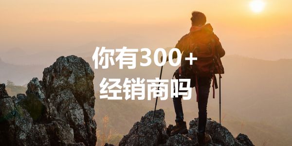 你有300家经销商了吗？没有，继续努力吧